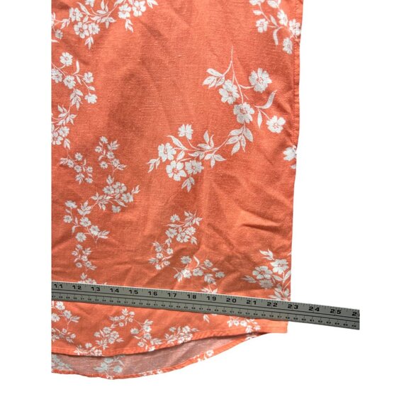 ST. John's Bay - Women's Loose Sleeveless Dress - Orange Floral - Medium - Picture 6 of 14